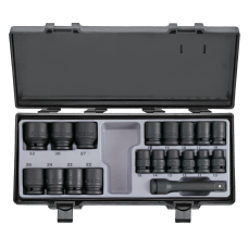 1/2" Набор головок 12-гр. ударных 19 пр. (10-19;21-24;26; 27;30;32mm) (FORCE 4193-9)