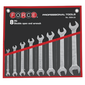 Набор рожковых ключей 8пр. (6-19;22;24mm) (FORCE 5084-24)