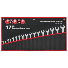 Набор ключей рожково-накидных на полотне 17 пр. (6-24 мм) (FORCE 51710C)
