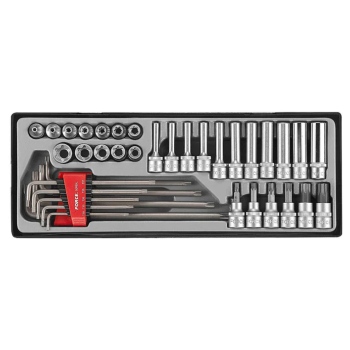 Набор инструмента TORX.&STAR 3/8″ 38пр. (E4-20; T10-60) (FORCE T3382)