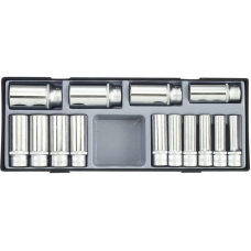 1/2″Набор головок 6PT. (10;12-15;17;19;21-24;27;30;32mm x L=77mm) 14пр. (FORCE T4143)