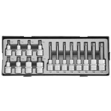 1/2″Набор головок-бит TORX (T27-70 x L=55/100mm) 16пр. (FORCE T4165)