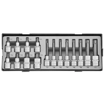 1/2″Набор головок-бит TORX (T27-70 x L=55/100mm) 16пр. (FORCE T4165)