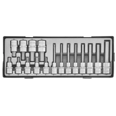 1/2″Набор головок-бит HEX (5-10;12;14;17;19mm x L=70/100mm) 17пр. (FORCE T41710)