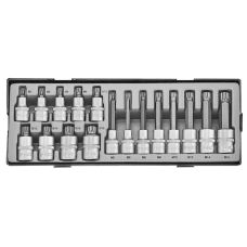 1/2″Набор головок-бит SPLINE (M5;6;8;9;10;12;14;16 x L=55/100mm) 17пр. (FORCE T4179)