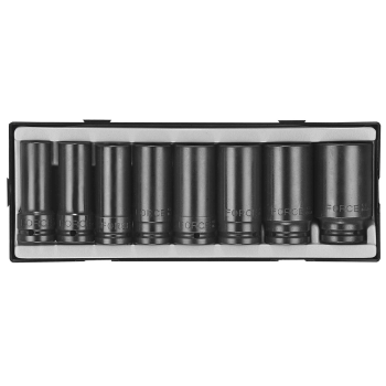 3/4″Набор головок ударных 6гр.8пр. (19;22;24;27;30; 32;36;41mm x L=100m) (FORCE T6085)