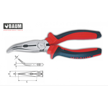 Длинногубцы изогнутые L=175mm (BAUM 111-7)