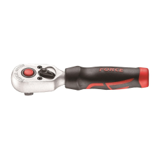1/4" Трещотка кроткая с резиновой ручкой (20 зуб.) L=100 мм (FORCE 802219)