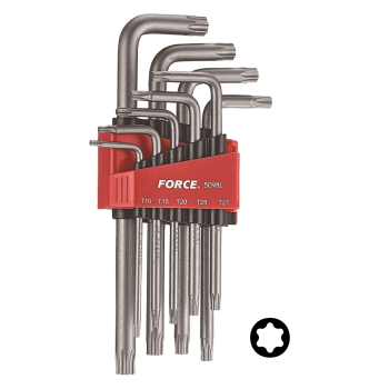 Набор ключей Torx Г-обр. длин. 9 пр. (Т10-Т50) (FORCE 5098L)