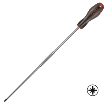Отвёртка крестовая удлинённая РZ2, L=515 мм (FORCE 65522L)