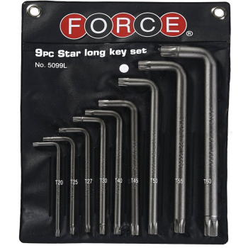 Набор ключей Torx Г-обр. длинных 9 пр. (Т20-Т60) (FORCE 5099L)