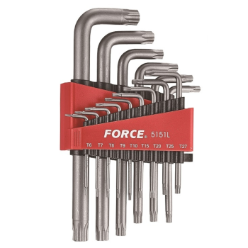 Набор ключей Torx Г-обр. длинных 15 пр. (Т6-Т60) (FORCE 5151L)