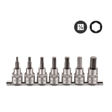 3/8" Набор головок-бит 6-гр. 7 пр. (3/16"-1/2") (FORCE 3075SK)