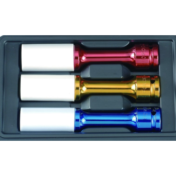 1/2" Набор головок глубоких ударных для колёс (17;19;21mm L=150mm) 3 пр. (FORCE K4033)