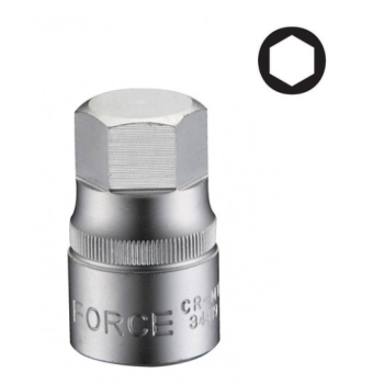 1/2" Головка-бита шестигранная (HEX) цельная 6 мм, L=38 мм (FORCE 34406)