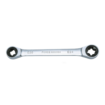 Ключ Torx трещоточный Е20хЕ24, L=225 мм (FORCE 8282024)