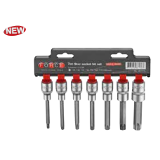 1/2" Набор головок-бит Е-профиль (Torx) удлиненные 7 пр., L=100 мм (FORCE 40717L)