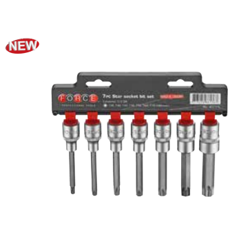 1/2" Набор головок-бит Е-профиль (Torx) удлиненные 7 пр., L=100 мм (FORCE 40717L)