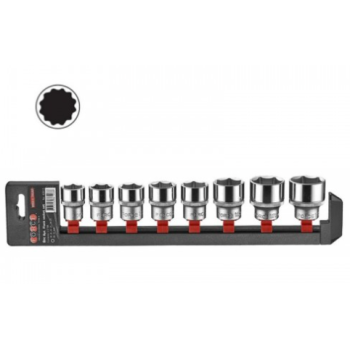1/2" Набор головок 12-гр. 8 пр. (20-32 мм) (FORCE 40815-9)