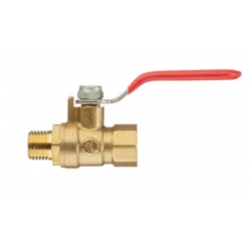 Кран шаровый наружная + внутренняя резьба 1/4"(m) х 1/4"(f) (латунь) (Sumake 2020FM)