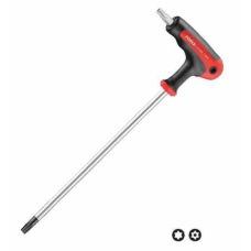 Ключ Torx Г-обр.  с отверстием Т10 и антискользящей ручкой L=53/126 мм (FORCE 76710G)