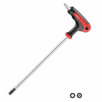 Ключ Torx Г-обр.  с отверстием Т25 и антискользящей ручкой L=68/133 мм (FORCE 76725G)