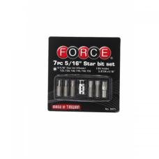 5/16" Набор бит Torx с держателем 7 пр в блистере FORCE 3071