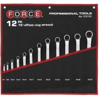 Набор ключей накидных отогнутых на 75° на полотне 12 пр. (6-32 мм) (FORCE 51213C)