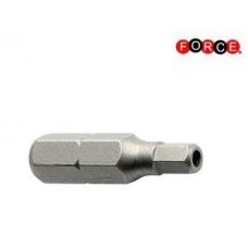 1/4" Бита шестигранная (HEX) с отверстием 2мм, L=25мм (FORCE 124S2502)