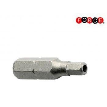 1/4" Бита шестигранная (HEX) с отверстием 3мм, L=25мм (FORCE 124S2503)