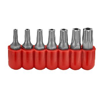 1/4" Набор бит Torx с отверствием 7 пр. (Т10-Т40) (FORCE 2071)