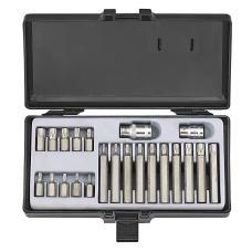 3/8" и 1/2" Набор бит Torx с отверстием 22 пр. (Т10Н-Т55Н) (FORCE 4222)