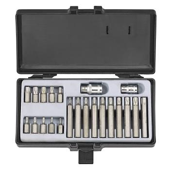 3/8" и 1/2" Набор бит Torx с отверстием 22 пр. (Т10Н-Т55Н) (FORCE 4222)