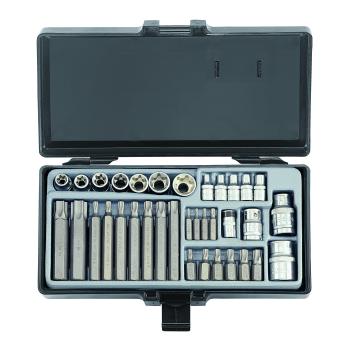 1/4, 3/8 и 1/2" Набор бит и головок Е-профиль (Torx) 35 пр. (FORCE 4352)