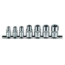 1/4" и 3/8" Набор головок Е-профиль (Torx) 7 пр. (FORCE 3074)