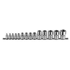 1/4", 3/8" и 1/2" Набор головок Е-профиль (Torx) 14 пр. (E4-E24) (FORCE 4158)