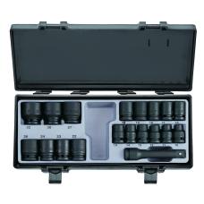 1/2" Набор головок 6-гр. ударных 19 пр. (10-19;21-24;26; 27;30;32mm) (FORCE 4193)