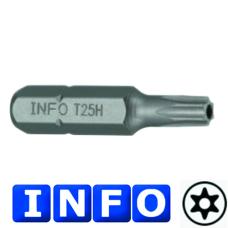 1/4" Бита Torx с отверстием Т10Н, L=30мм (INFO 9273010 I)