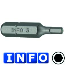 5/16" Бита 6-гр. (HEX) 7 мм, L=30 мм (INFO 9543007 I)