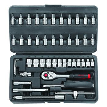 1/4" Набор инструмента 12-гр. 46 пр. (4-14 мм) (FORCE 2462-9)